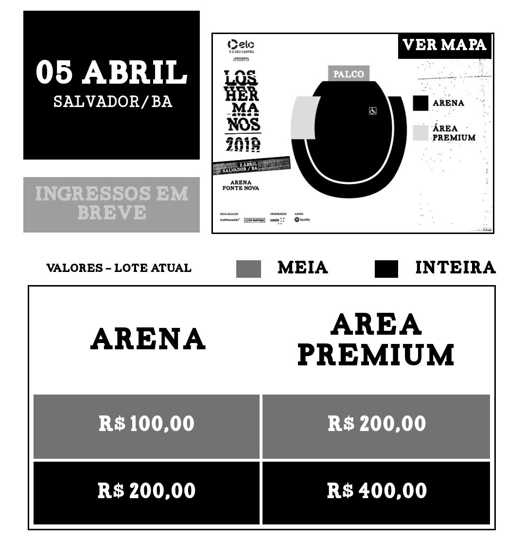 Los Hermanos turnê Brasil Arena Fonte Nova