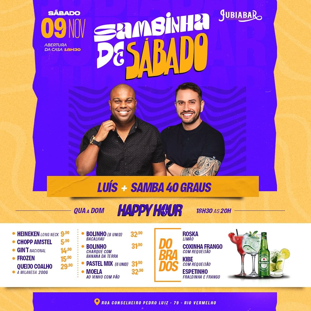 Sambinha de Sábado – Luís e Samba 40 graus