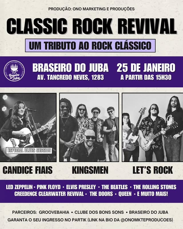 Classic Rock Revival – Candice Fiais, Kingsmen e Let’s Rock