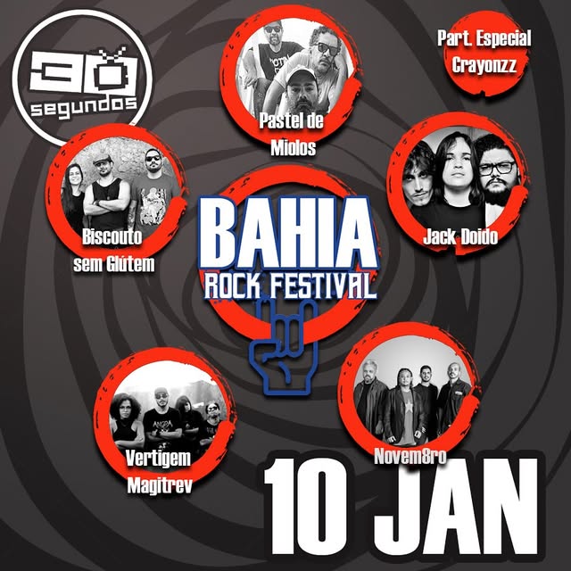 Bahia Rock Festival – Pastel de Miolos, Jack Doido, Biscoito sem Glúten, Vertigem Megitrev, Novem8ro e Crayonzz