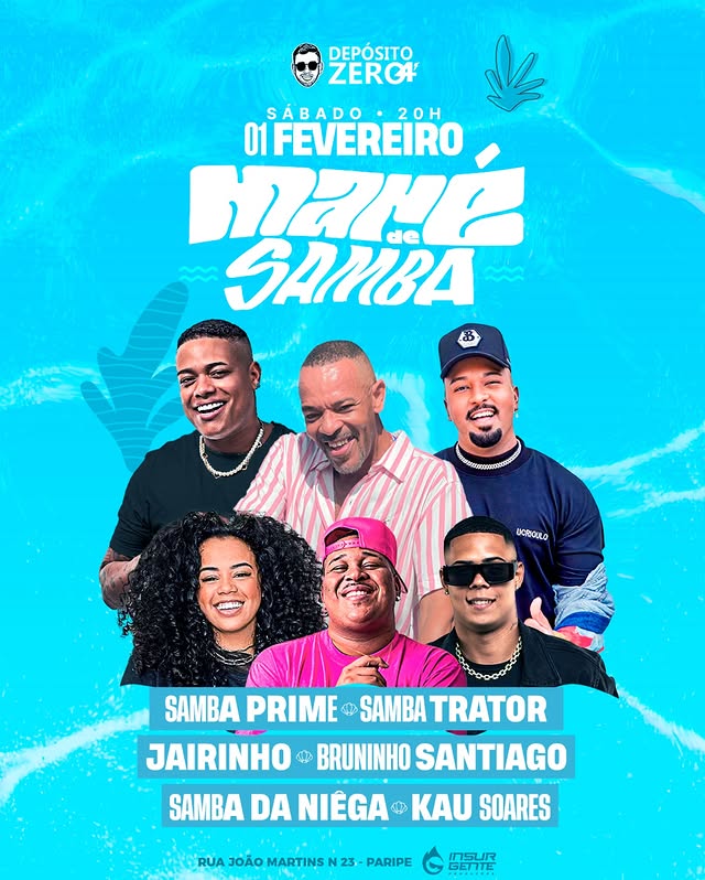 Maré de Samba – Samba Trator, Samba Prime, Jairinho, Bruninho Santiago, Samba da Niêga e Kau Soares