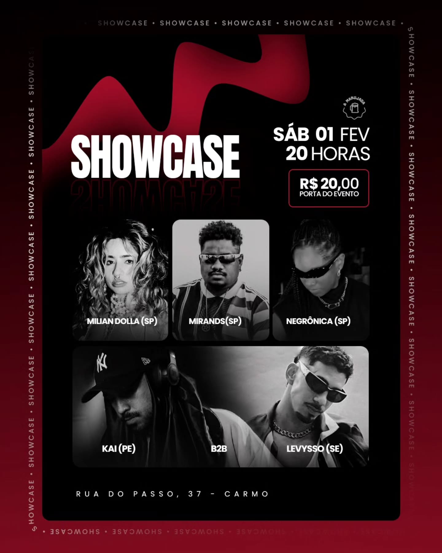 Showcase – Mirands (SP), Millian Dolla (SP) e mais