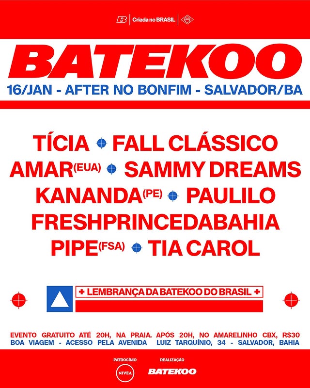 Batekoo – After no Bomfim – Tícia, Fall Clássico, Amar, Sammy Dreams, Pipe, Kananda, Freshprincedabahia, Paulilo e Tia Carol