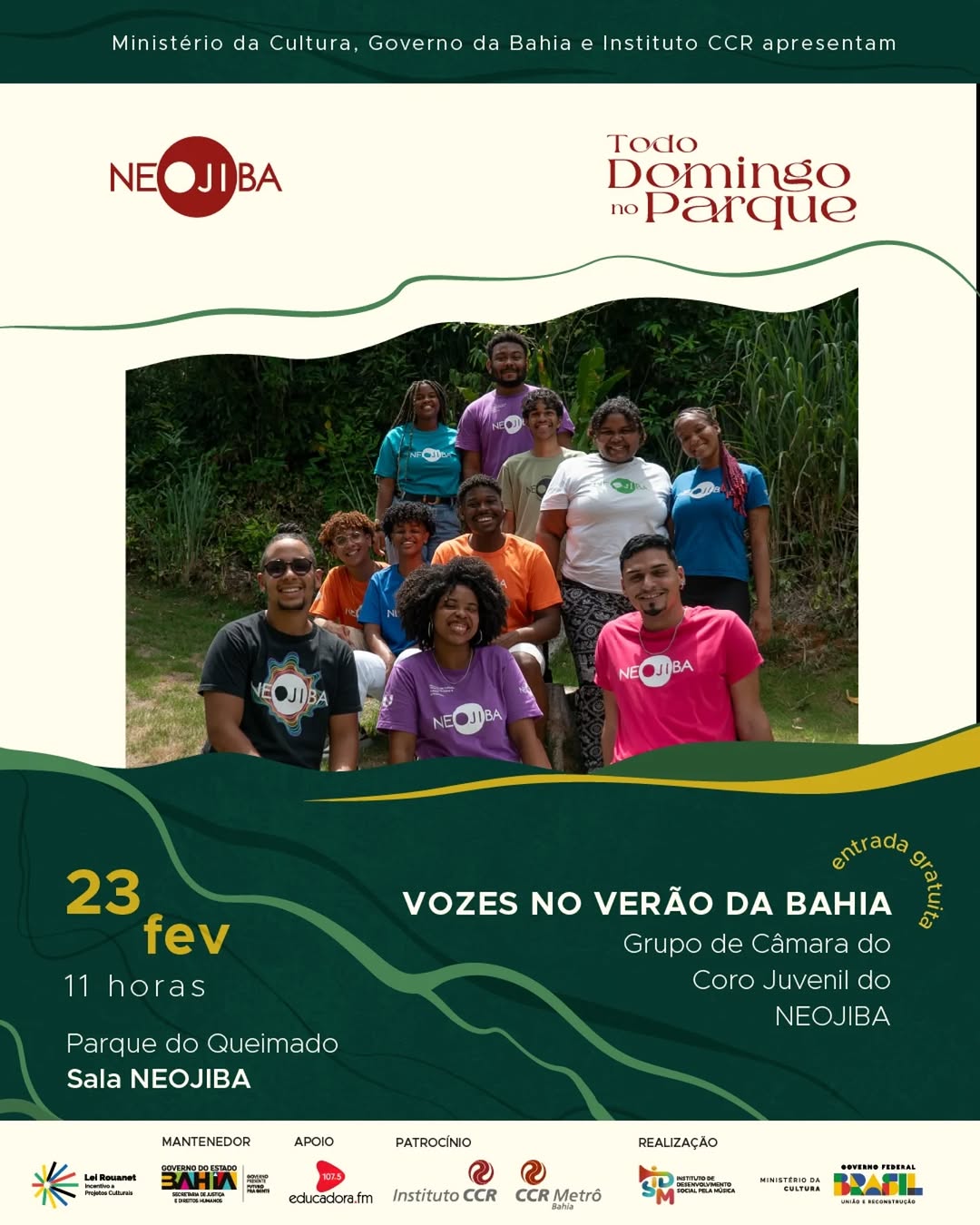 Domingo no Parque – Grupo de câmara do Coro Juvenil do NEOJIBA