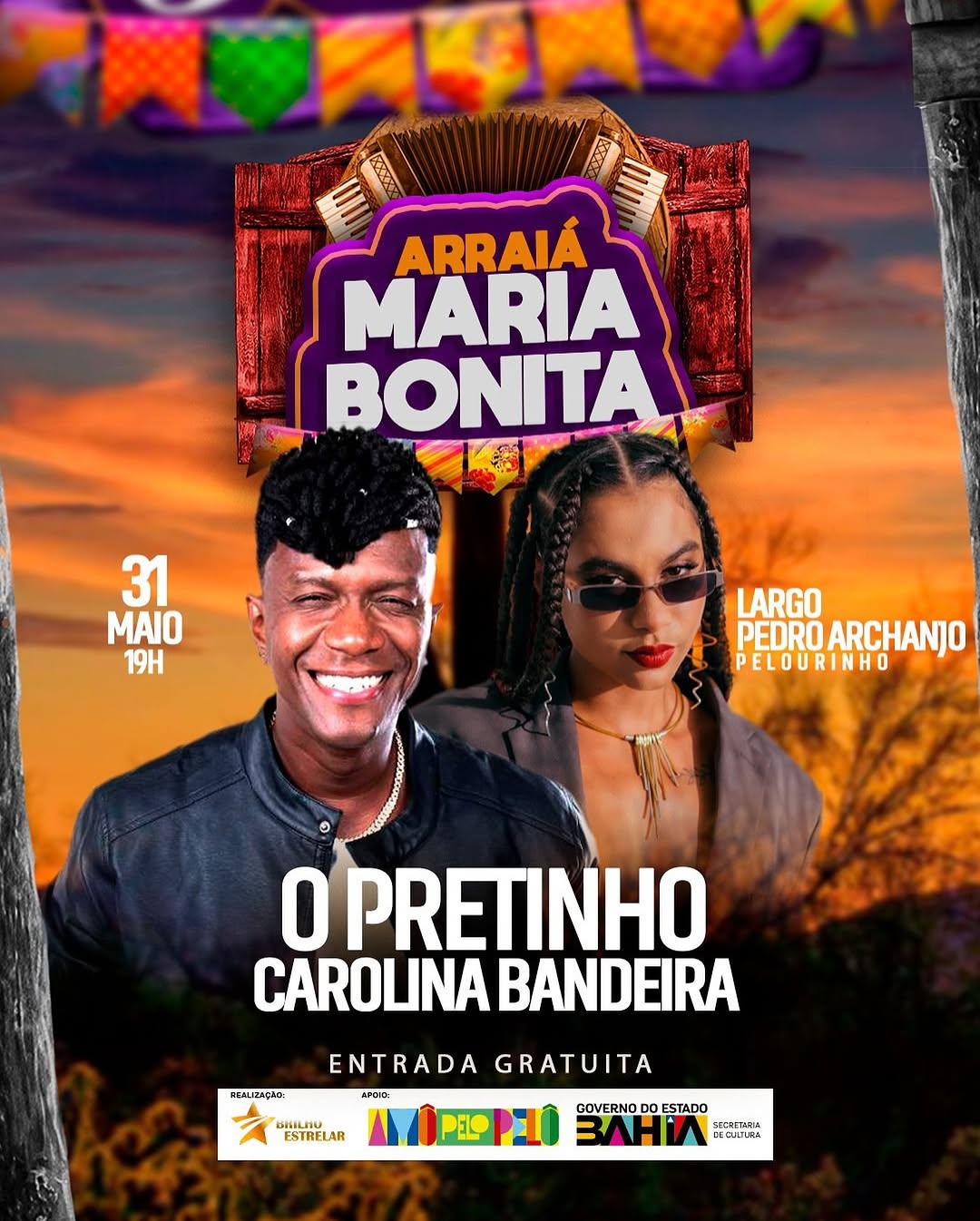 Arraiá Maria Bonita – O Pretinho e Carolina Bandeira