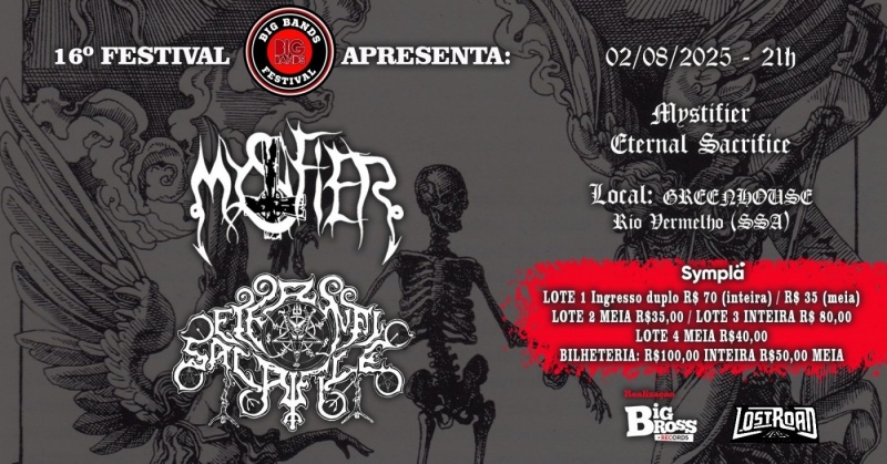 Festival Big Bands – Mystifier e Eternal Sacrifice
