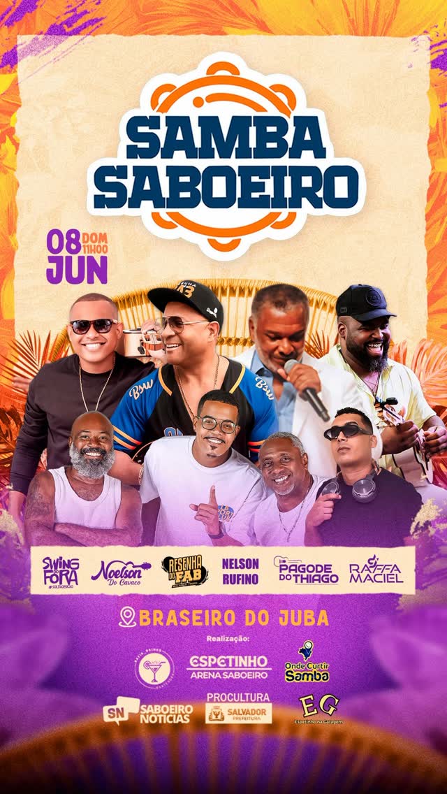 Samba Saboeiro – Swing de Fora, Noelson do Cavaco, Resenha do Fab, Nelson Rufino e Pagode do Thiago