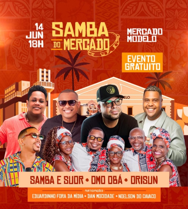 Samba do Mercado – Samba e Suor, Omo Obá, Orisun part. Eduardinho Fora da Mídia, Dan Mocidade e Noelson do Cavaco