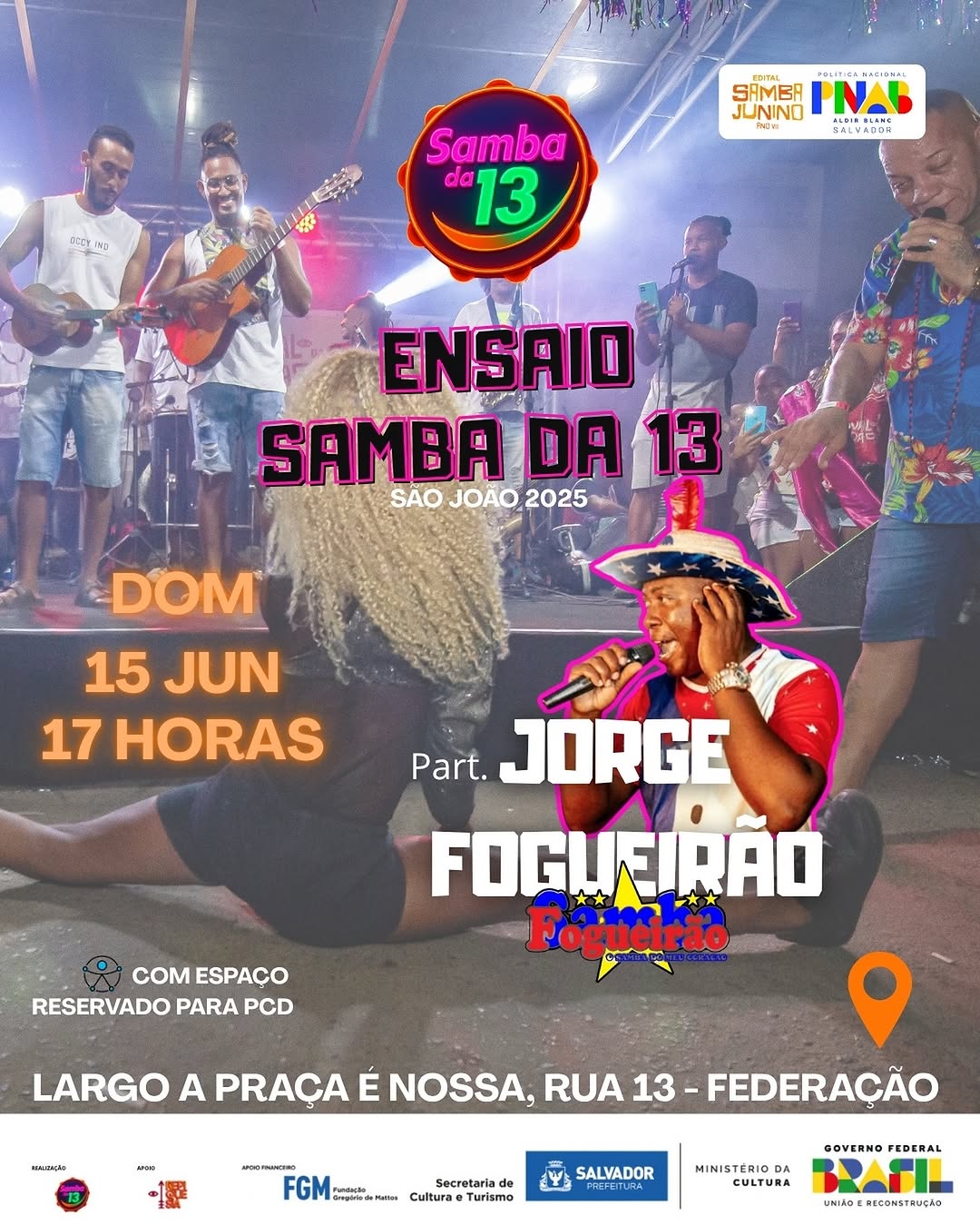 Ensaio Samba da 13 convida Jorge Fogueirão