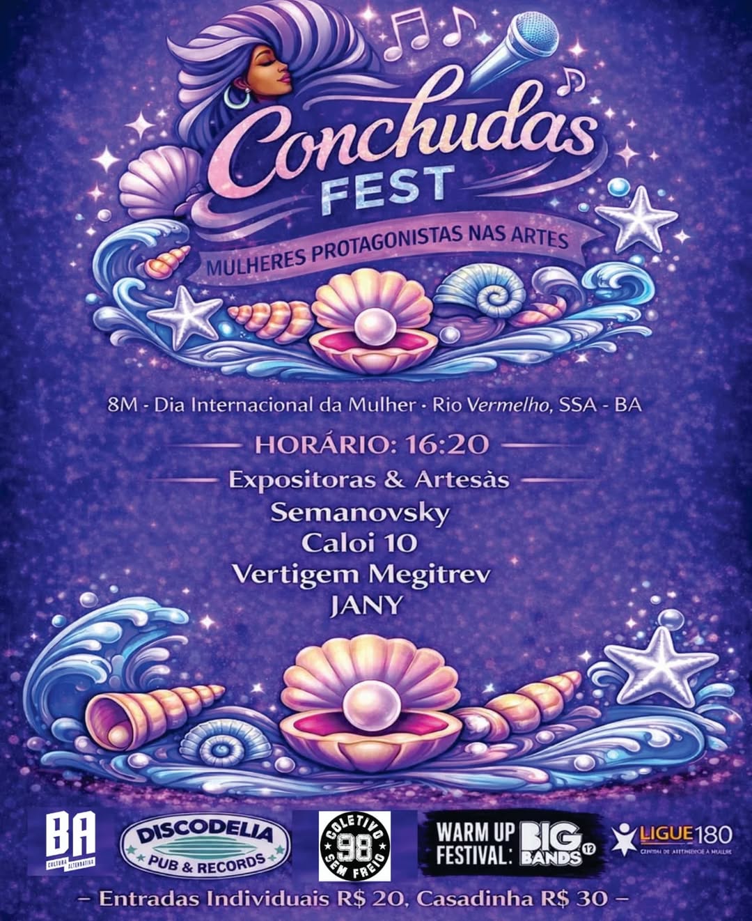 Conchudas Fest – Semanovsky, Caloi 10, Vertigem Megitrev e Jany