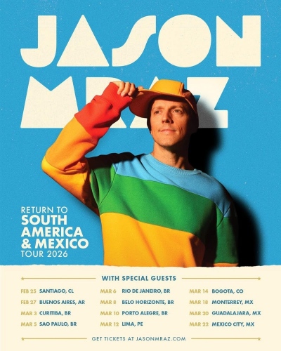 Jason Mraz shows internacionais 2026