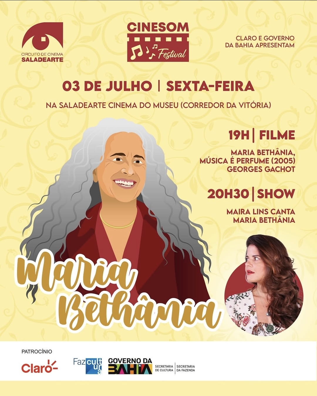 CineSom – Maira Lins canta Maria Bethânia