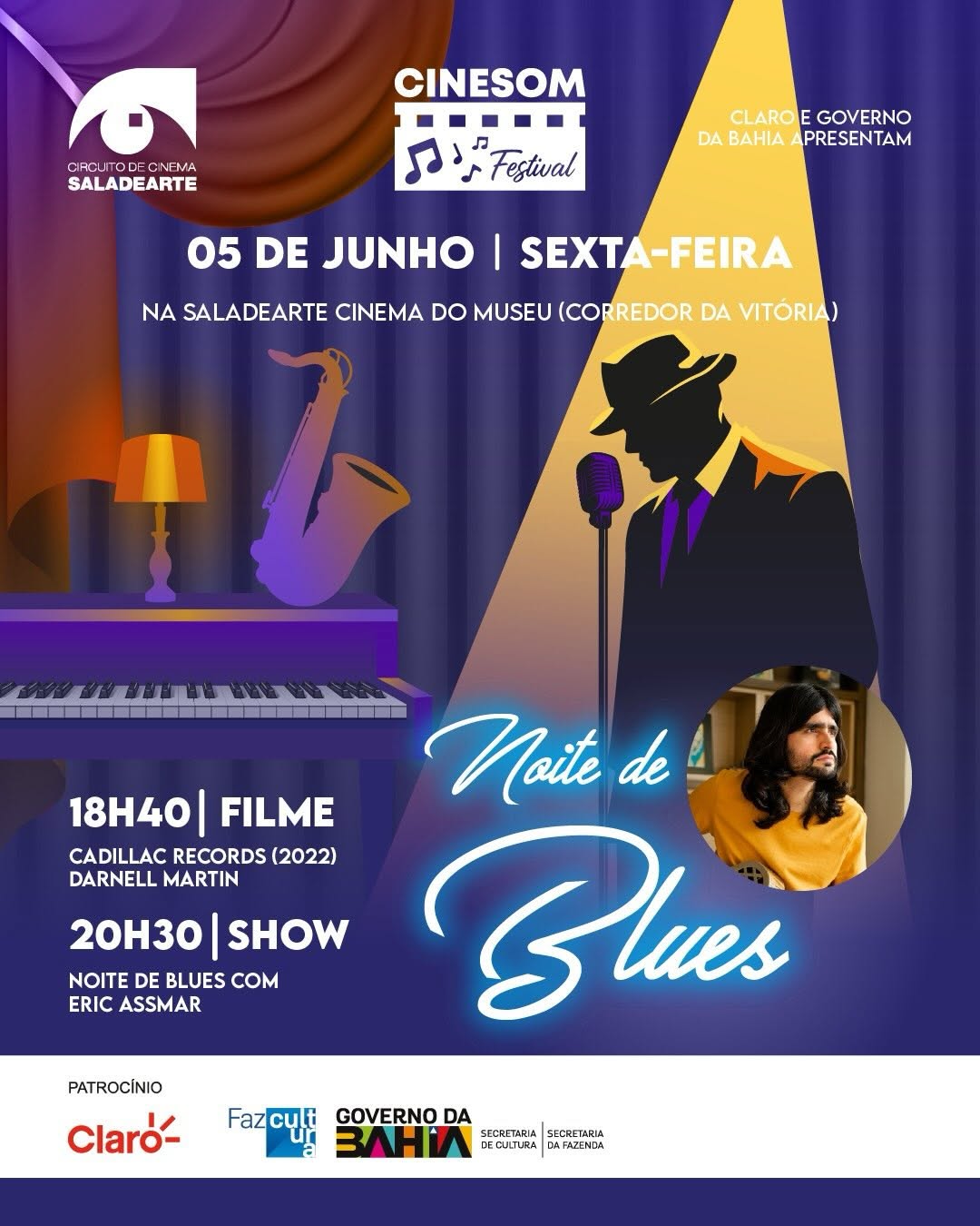 Cinesom – Noite de Blues com Eric Assmar