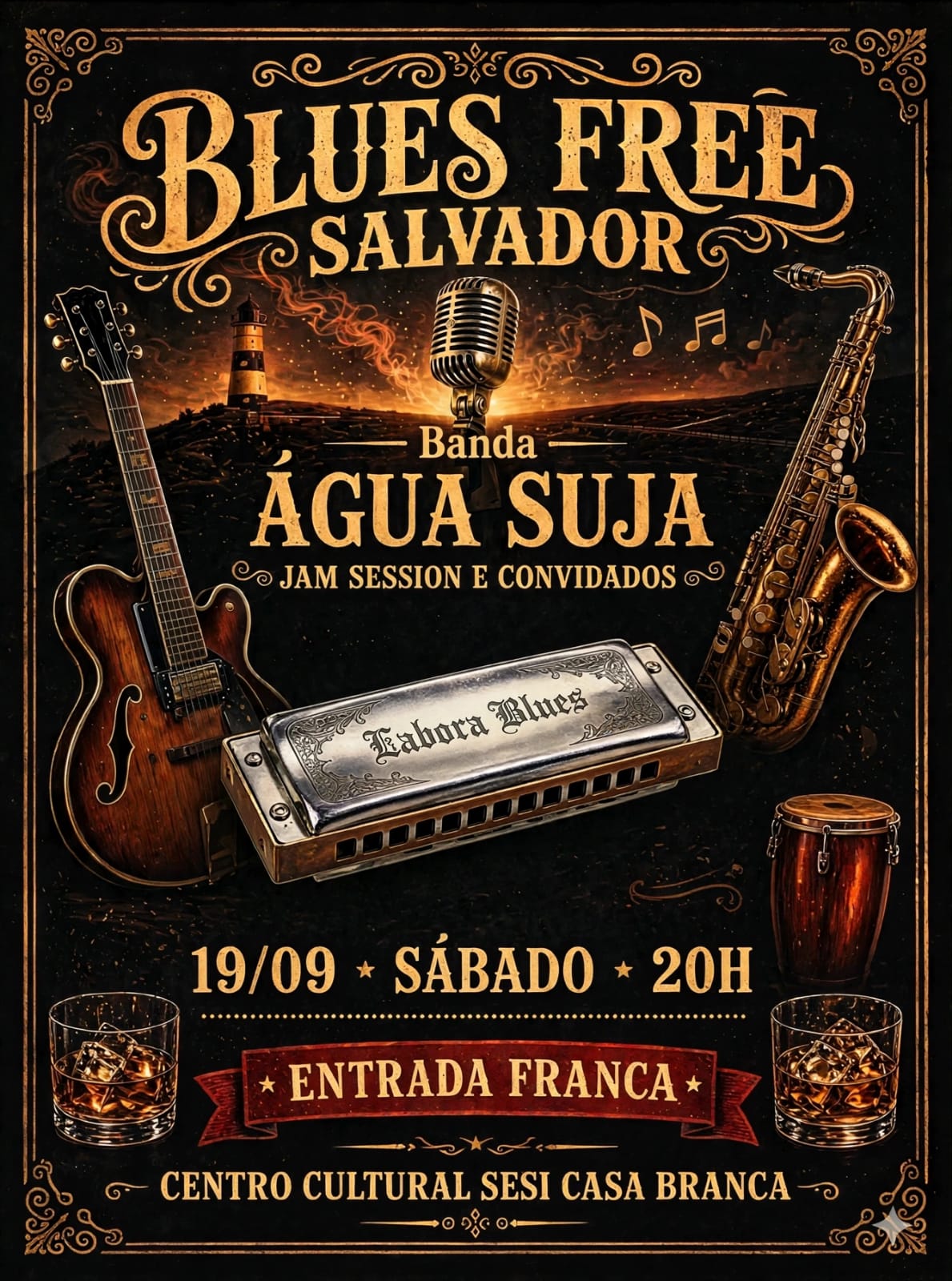 Blues Free Salvador – Banda Água Suja e Jam Session