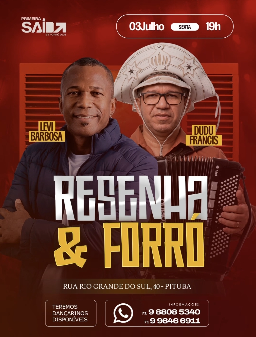 Resenha & Forró – Levi Barbosa e Dudu Francis