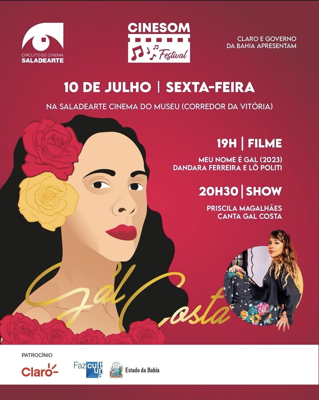 CineSom – Priscila Magalhães canta Gal Costa