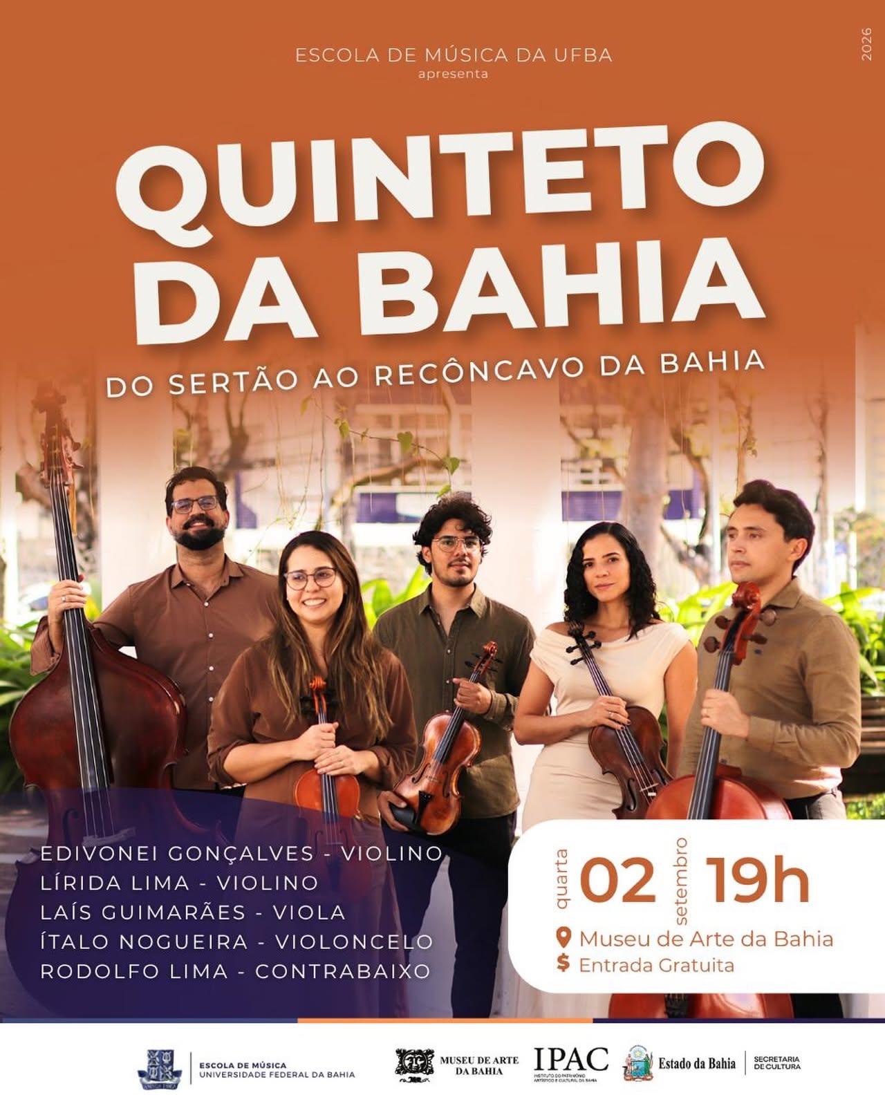 Quinteto da Bahia em ‘Do Sertão ao Recôncavo da Bahia’