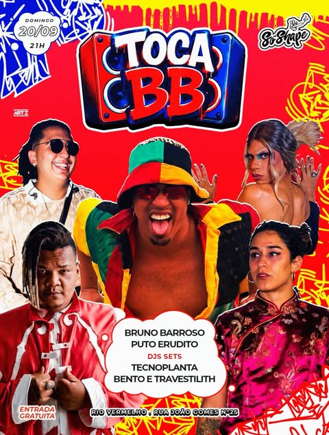 Toca BB – Bruno Barroso, Puto Erudito, Djs Tecnoplanta, Bento e Travestilith