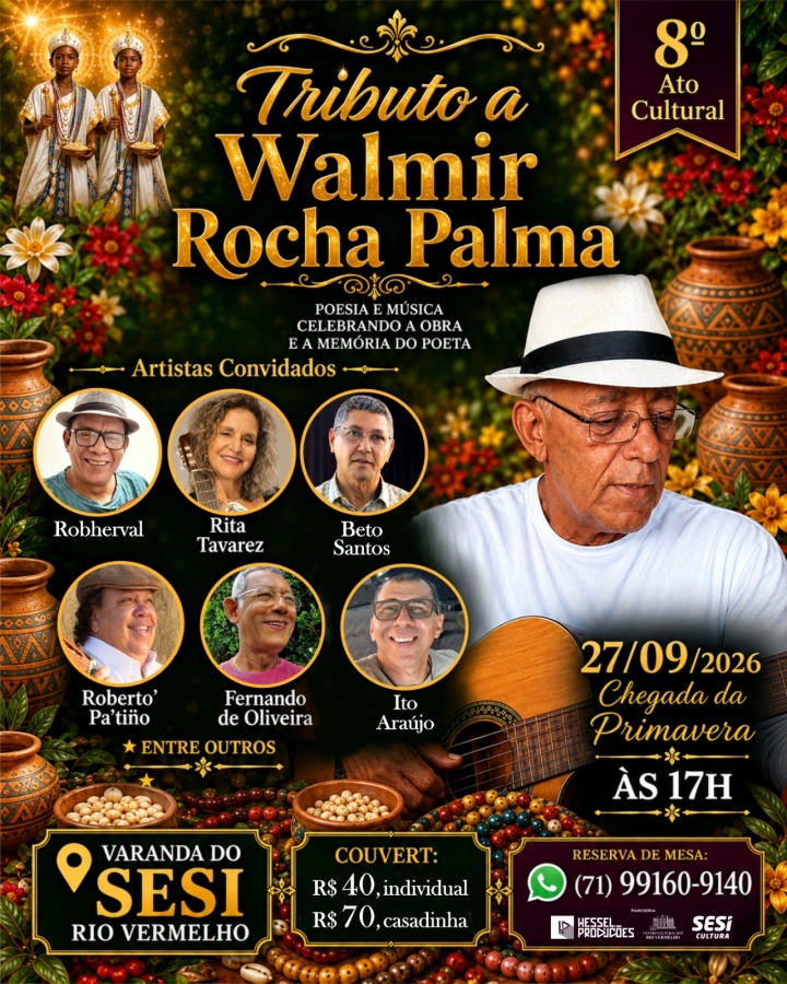 Tributo a Walmir Rocha Palma – Roberval, Roberto’ Pa’tin̈o, Rita Tavarez, Beto Santos, Ito Araújo e outros