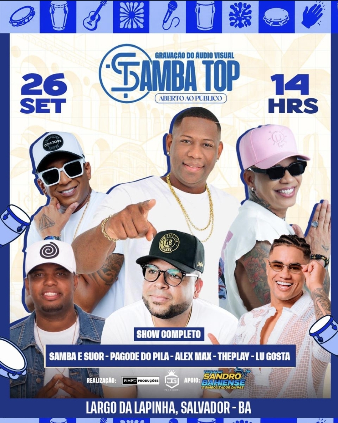 Samba Top – Samba e Suor, Pagode do Pila, Alex Max, Theplay, Lu Gosta